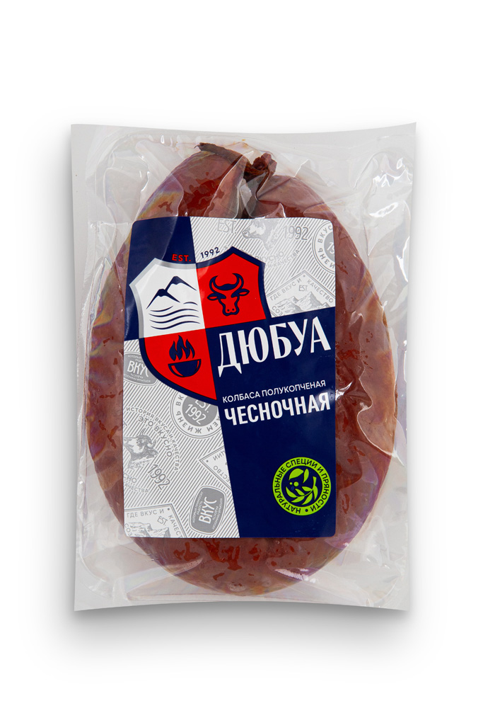Полукопченая колбаса «Чесночная»